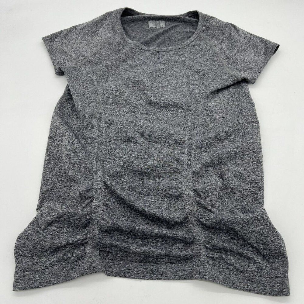 Athleta Women's Shirt Fastest Track Space Dye Gray Top Med